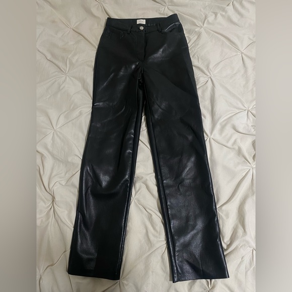 Aritzia Wilfred Melina Pants - Faux Leather - Picture 4 of 5